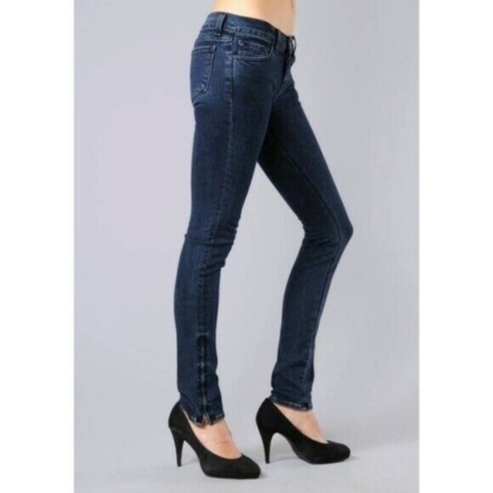 J. Brand • Dark Blue Skinny Jeans Ankle Zip